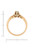 Кольцо из комбинированного золота 585 пробы c 5 бриллиантами Л33046790 фото 4