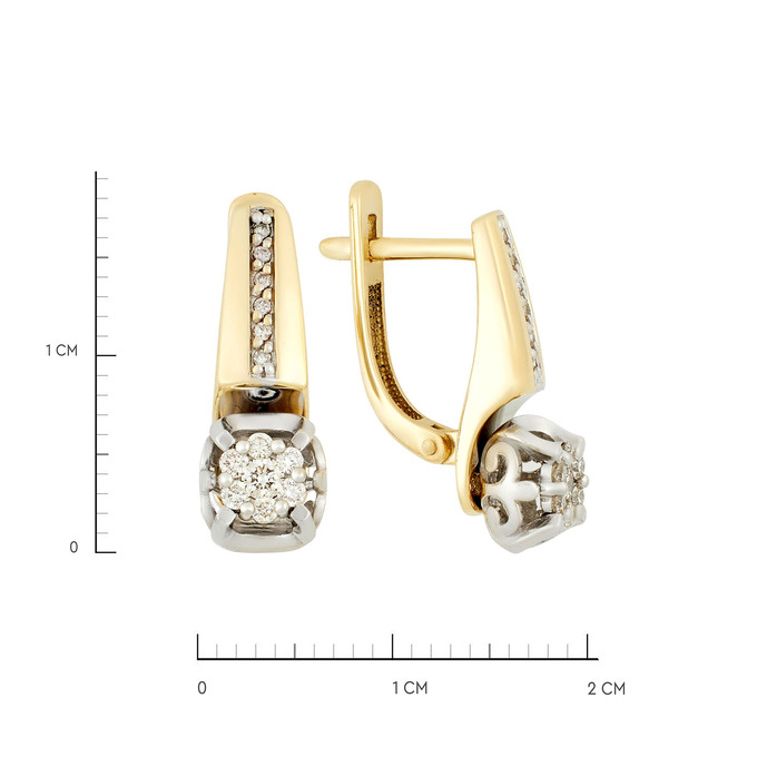 Серьги из золота 585 пробы с бриллиантами, Л 7502 9618 за 65600