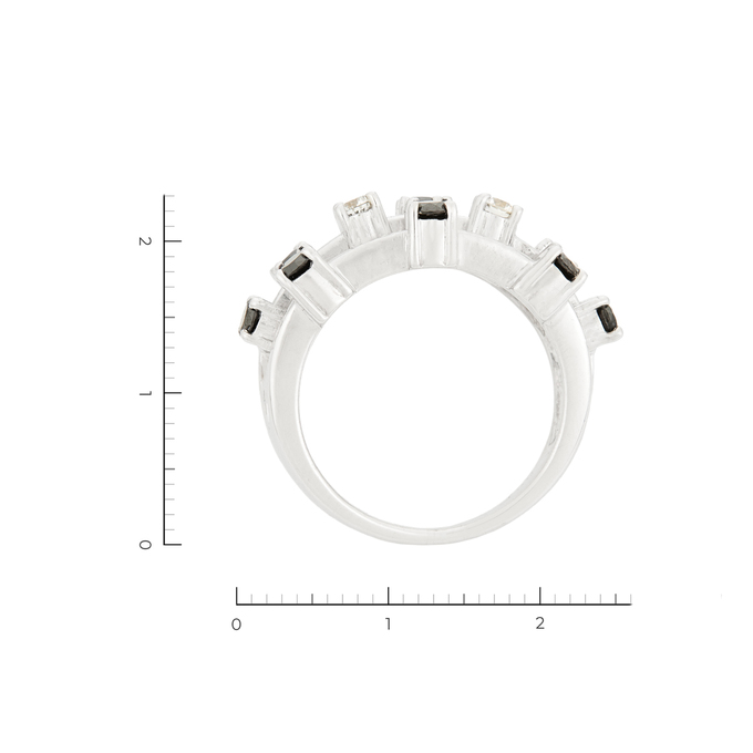 Кольцо из белого золота 750 пробы c 10 бриллиантами, Л 2414 4641 за 109000