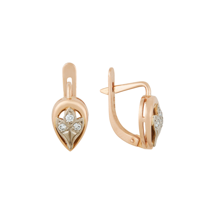 Серьги из золота 585 пробы c бриллиантами, Л 5405 6906 за 41200