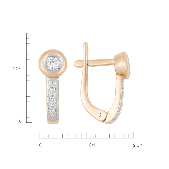 Серьги из золота 585 пробы c бриллиантами, К 0000 3160 за 41800