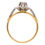 Кольцо из комбинированного золота 750 пробы c 1 бриллиантом 003827 фото 2
