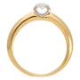 Кольцо из комбинированного золота 750 пробы c 1 бриллиантом Л49018460 фото 2