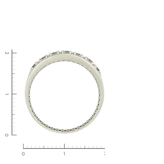 Кольцо из белого золота 585 пробы c фианитами, Л11151193 за 11760