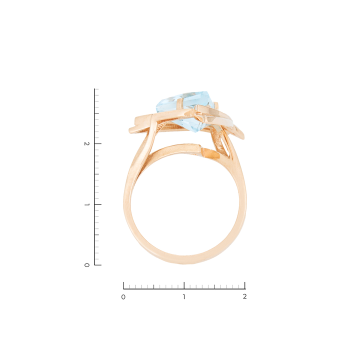 Кольцо из золота 585 пробы c 1 топазом