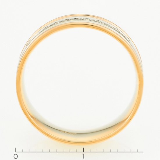 Кольцо из комбинированного золота 585 пробы c 11 бриллиантами, Л20099114 за 19250