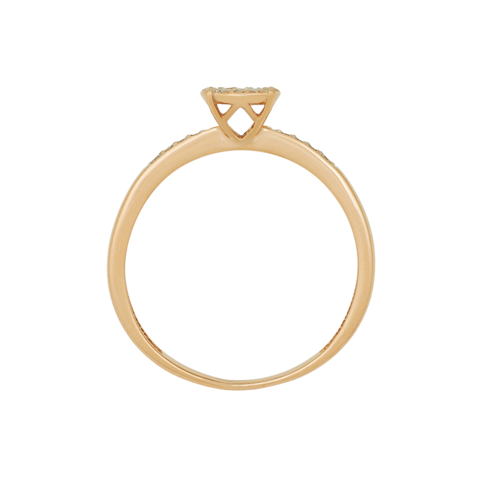 Кольцо из золота 585 пробы c бриллиантами