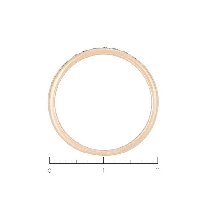 Кольцо обручальное из золота 585 пробы c 7 бриллиантами, Л 1911 1143 за 23120