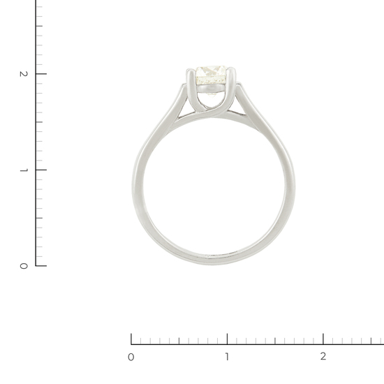 Кольцо из белого золота 750 пробы c 1 бриллиантом, Л45068398 за 137000