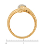Кольцо из комбинированного золота 585 пробы c фианитами Л05135547 фото 4