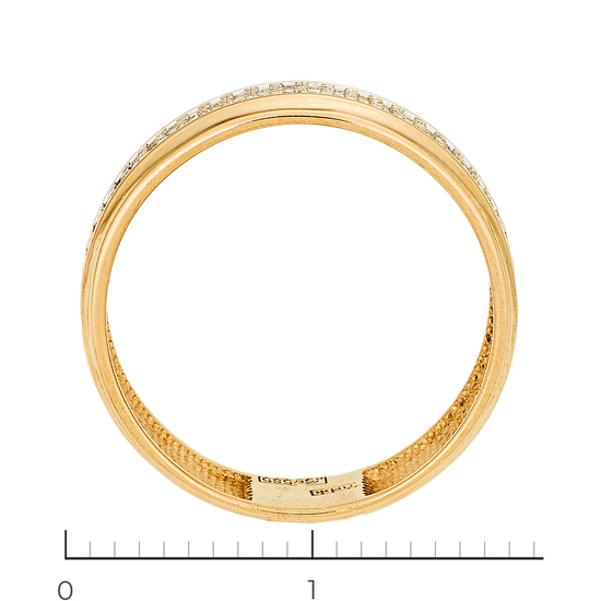 Кольцо из красного золота 585 пробы c 54 бриллиантами, Л61017067 за 12555