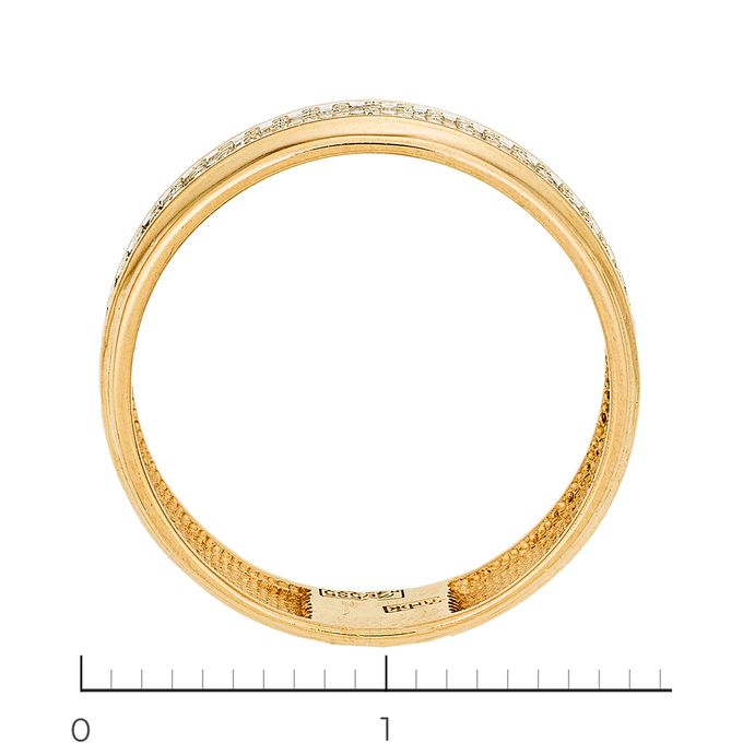 Кольцо из красного золота 585 пробы c 54 бриллиантами