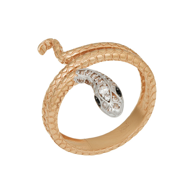 Кольцо из золота 585 пробы c фианитами, Л 4507 9075 за 44400