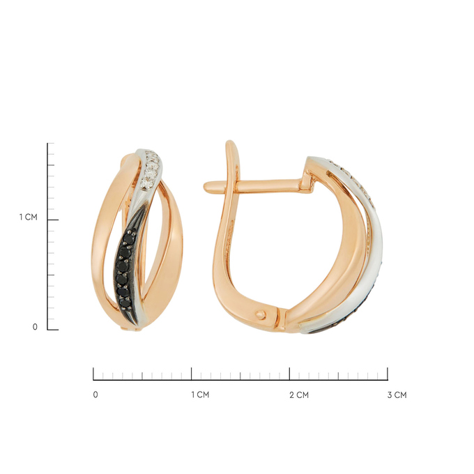 Серьги из золота 585 пробы с бриллиантами, Л 0617 1671 за 41400