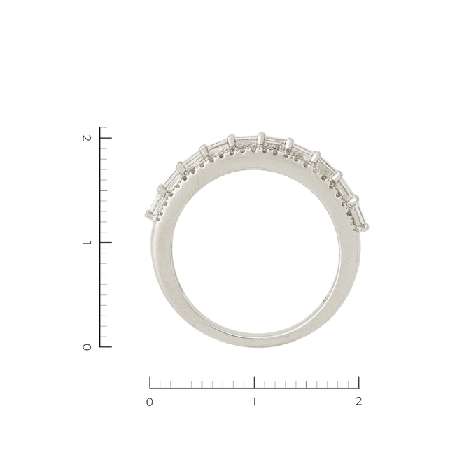 Кольцо из белого золота 585 пробы c 58 бриллиантами