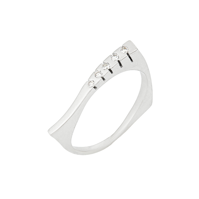 Кольцо из золота 585 пробы c бриллиантами