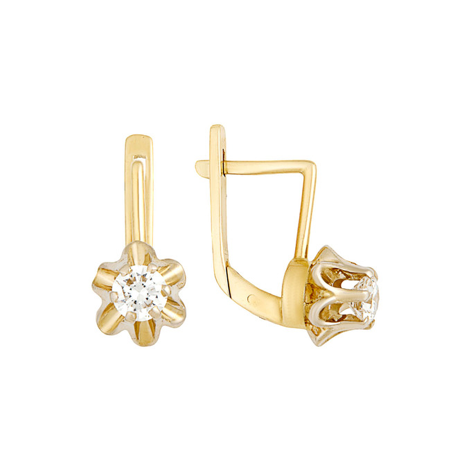 Серьги из золота 750 пробы с бриллиантами, Л 1615 9319 за 224000