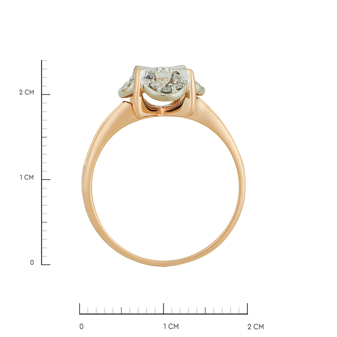 Кольцо из золота 585 пробы c бриллиантами, Л 3014 7325 за 105200