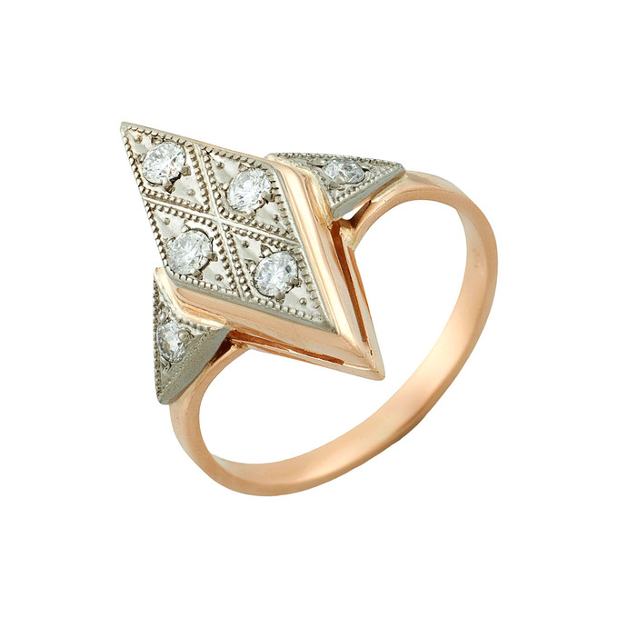 Кольцо из золота 583 пробы c бриллиантами, Л 5207 4219 за 88000