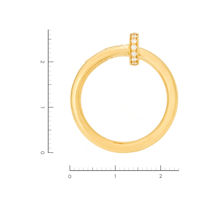 Кольцо из желтого золота 750 пробы c 21 бриллиантами, Л 2413 8530 за 99500