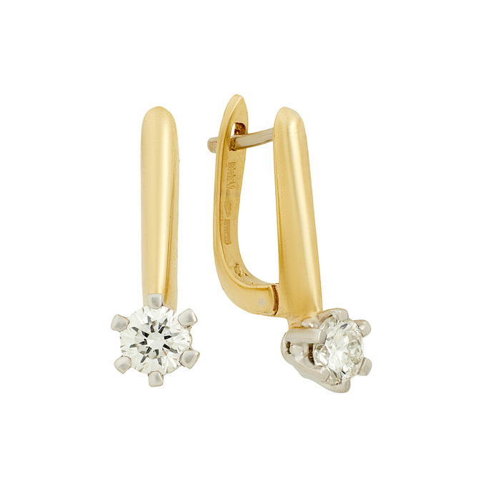Серьги из золота 750 пробы с бриллиантами, Ц О007 3281 за 264000