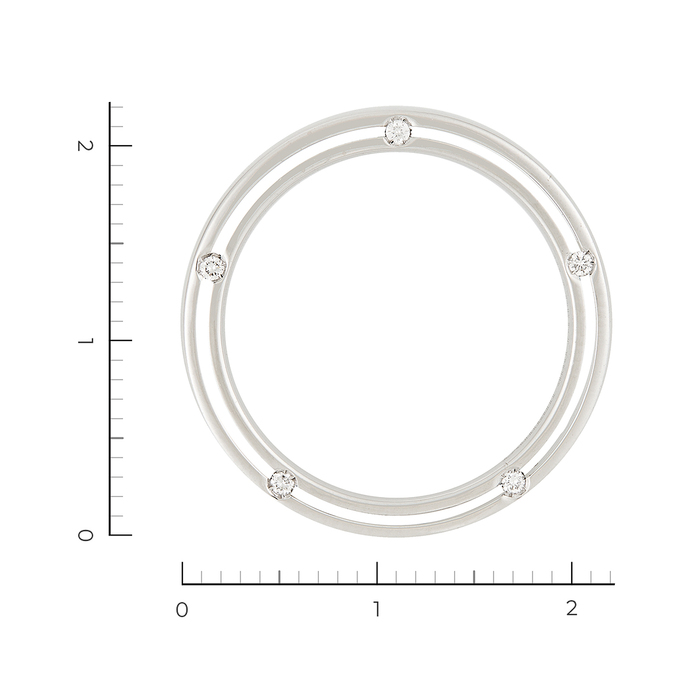 Кольцо из белого золота 750 пробы c 10 бриллиантами, Л 1810 8769 за 75000