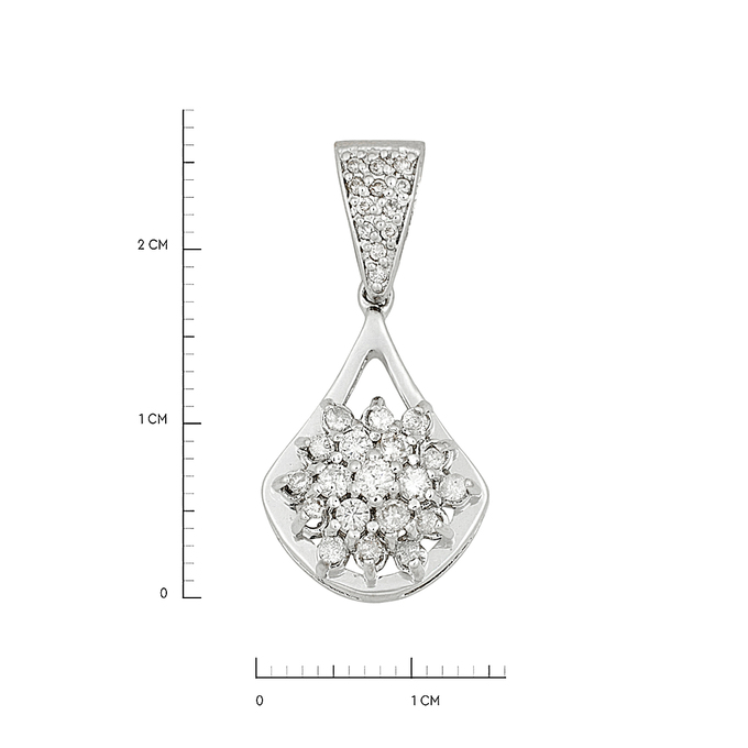 Подвеска из золота 585 пробы c бриллиантами