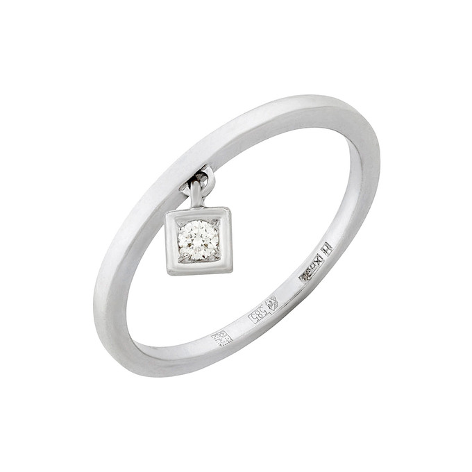 Кольцо из золота 585 пробы c бриллиантом, Л 1912 0769 за 15500