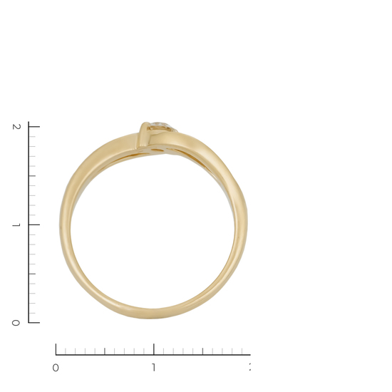 Кольцо из желтого золота 585 пробы c 1 бриллиантом, Л45009530 за 30400