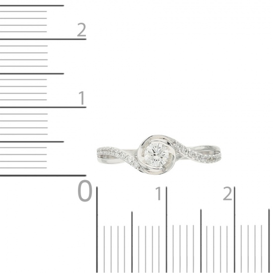 Кольцо из белого золота 585 пробы c 23 бриллиантами, Л06123704 за 18600
