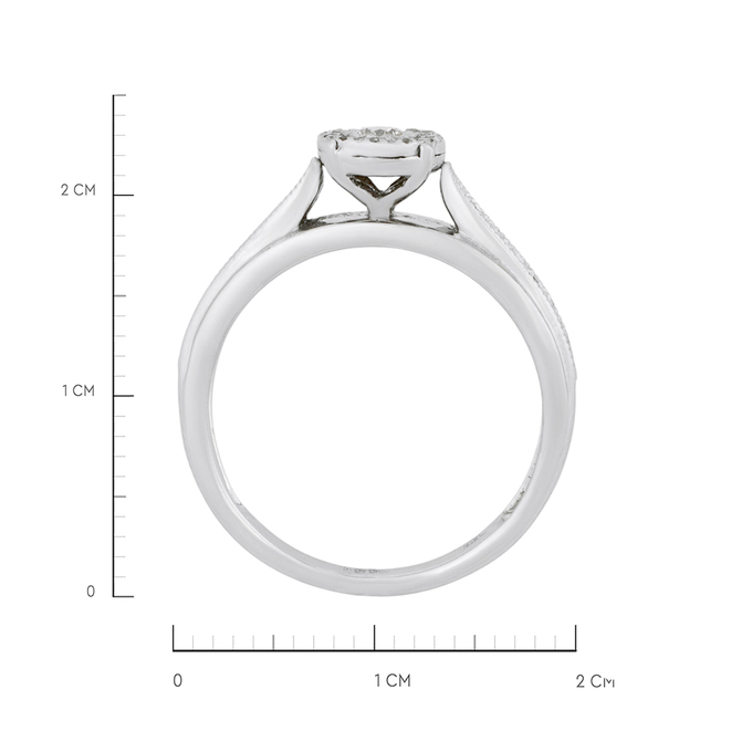 Кольцо из золота 585 пробы c бриллиантами