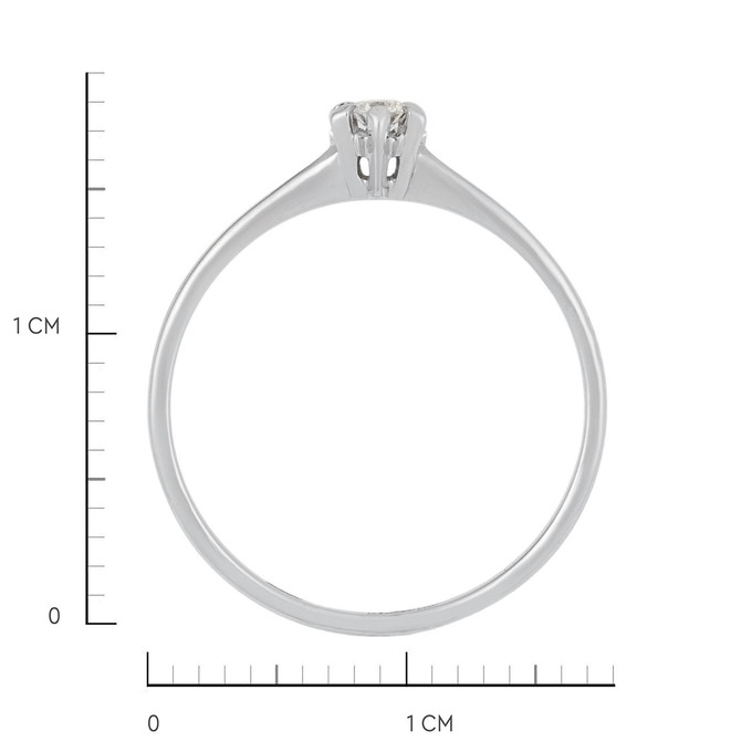 Кольцо из золота 585 пробы c бриллиантом, Л 4609 3009 за 14800