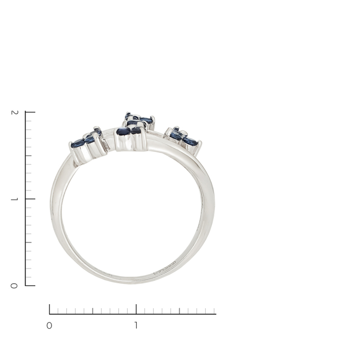 Кольцо из золота 585 пробы c 13 сапфирами, Л 7601 1921 за 34320