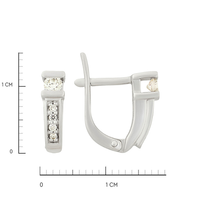 Серьги из золота 585 пробы c бриллиантами, Ц О007 2620 за 53000