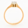 Кольцо из комбинированного золота 585 пробы c 1 бриллиантом Л06140208 фото 3