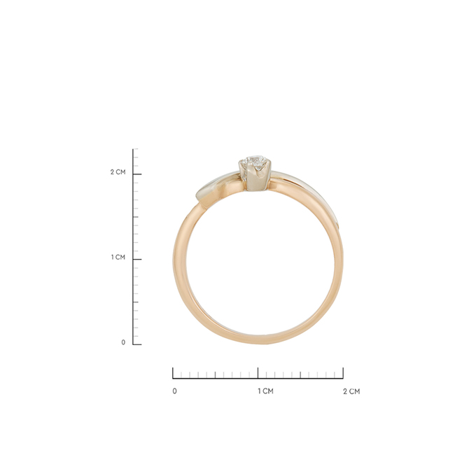 Кольцо из золота 585 пробы c бриллиантом, Л 6601 2342 за 38400