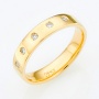 Кольцо из желтого золота 750 пробы c 5 бриллиантами 139972 фото 1