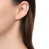 Серьги из золота 585 пробы c культ. жемчугом