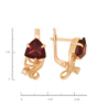 Серьги из золота 585 пробы c гранатами и фианитами