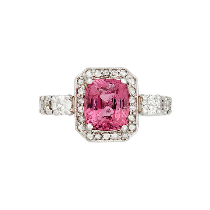 Кольцо из золота 750 пробы c шпинелью и бриллиантами, Л 2811 7384 за 235000