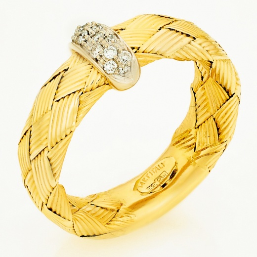 Кольцо из комбинированного золота 585 пробы c 13 бриллиантами Л33010406 фото 1