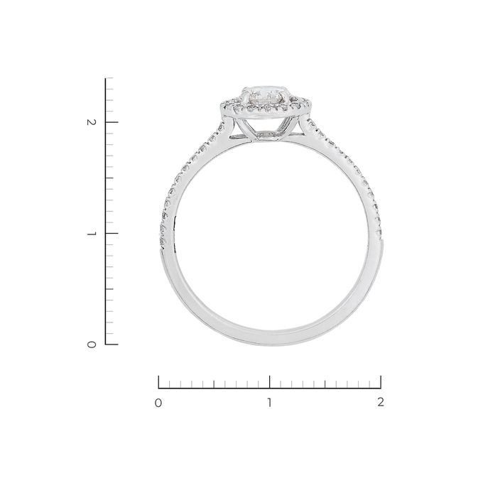 Кольцо из белого золота 585 пробы c 39 бриллиантами, Л 2809 3360 за 83000