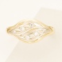 Кольцо из комбинированного золота 500 пробы c 6 бриллиантами 124083 фото 2