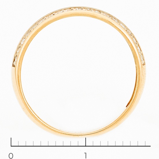Кольцо из красного золота 585 пробы c 38 бриллиантами, Л64015880 за 10450