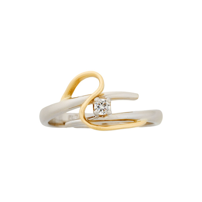 Кольцо из золота 750 пробы c бриллиантом, Л 7300 9563 за 52400