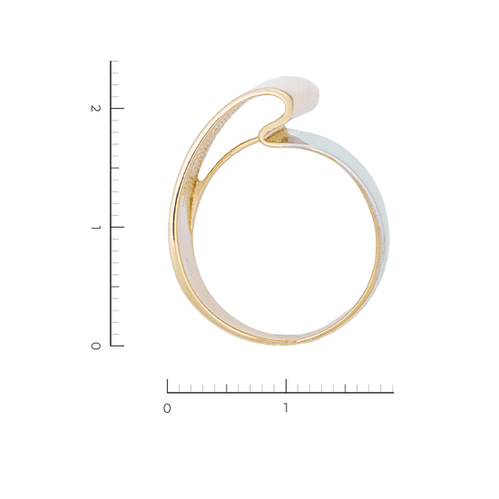 Кольцо из комбинированного золота 585 пробы, Л28095296 за 34160