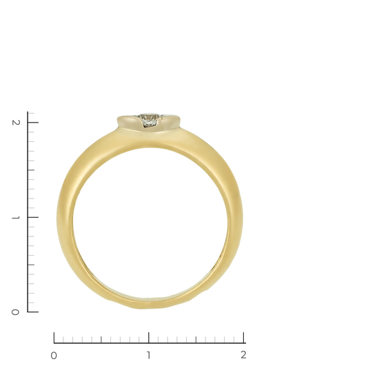 Кольцо из комбинированного золота 750 пробы c 1 бриллиантом, Л11151794 за 37800