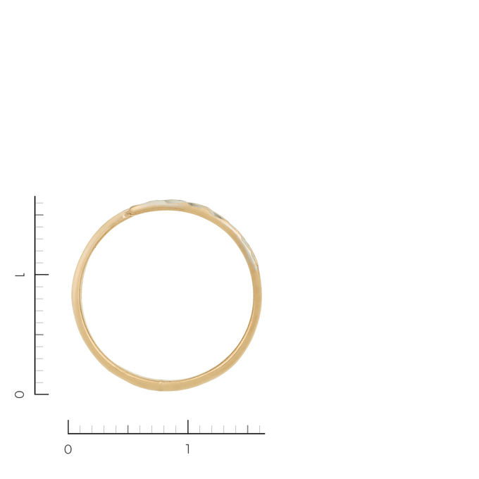 Кольцо из комбинированного золота 585 пробы