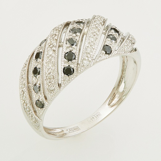 Купить кольцо из белого золота 585 пробы c 44 бриллиантами в Москве (арт.Л75001874) в интернет магазине Залог Успеха