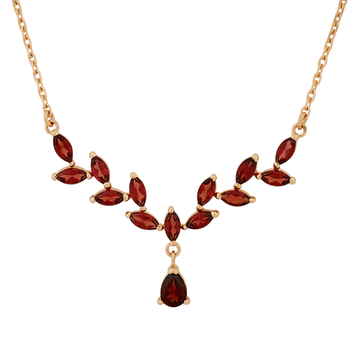 Колье из золота 585 пробы c гранатами, Л 1116 7210 за 84100